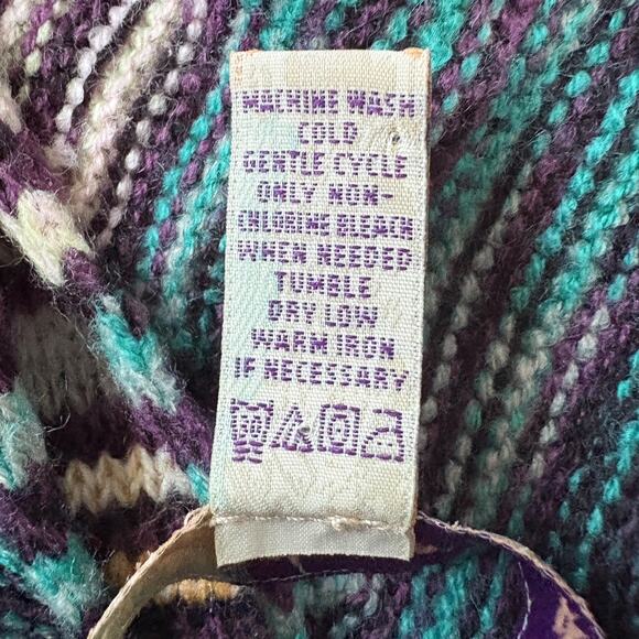 American Rag Cie Knit Sweater Dress XS Indie Boho Granola Earthy Stripe Tunic - Picture 8 of 8